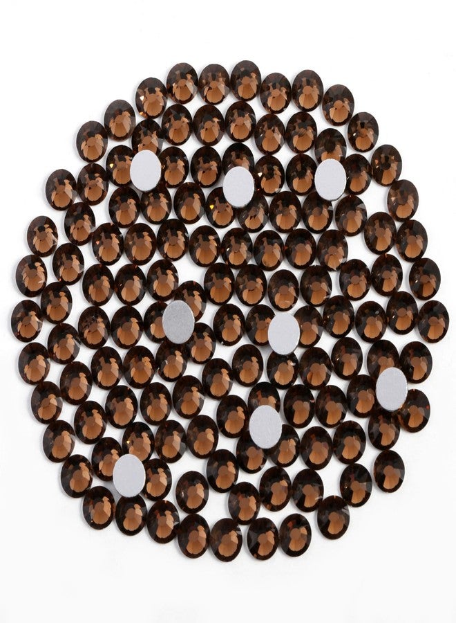 Beadsland 1440pcs Flat Back Crystal Rhinestones Round Gems for Nail Art and Craft Glue Fix, Smoked Topaz, SS20, 4.6-4.8mm - Image 1